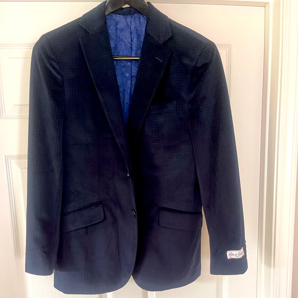 Robert Graham Navy Blue Blazer